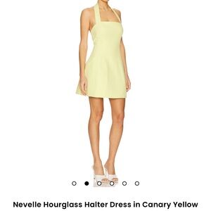 Bardot Strapless Dress in Canary Yellow